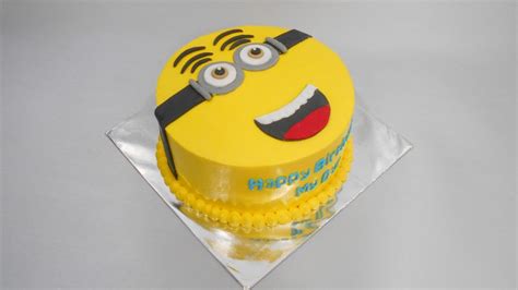 Minions make a fabulous theme for children's birthday parties for boys another spectacular cake design from hot mama's cakes features a slight variation with a minion white cake with strawberry filling and swiss meringue buttercream. Minion Cake Tutorial Simple - YouTube
