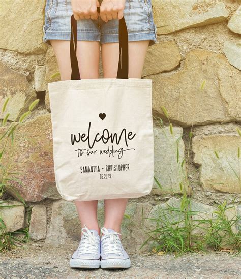 Wedding Welcome Bag Welcome To Our Wedding Tote Personalized Etsy