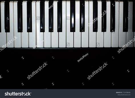 Piano Keyboard Black White Theme Top Stock Photo 1722438646 | Shutterstock