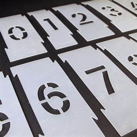 Plastic Interlocking Number Stencils Alphabet Signs