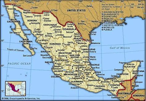 México Mapas Geográficos Do México Enciclopédia Global