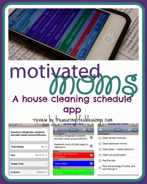 Connect with them on dribbble; Motivated Moms iOS App Review | House cleaning schedules ...