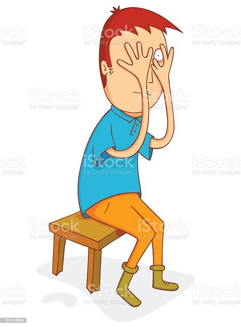 Im Too Shy Stock Illustration Download Image Now Adult Bench