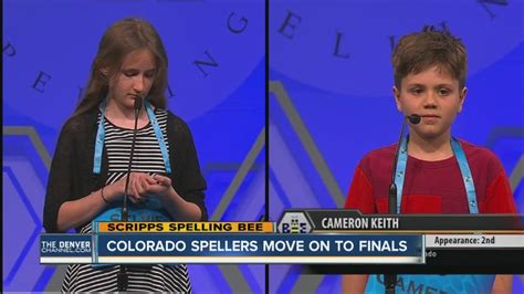 Things like age, gender and background didn't matter — all of the contestants just. Colorado spellers move on to Spelling Bee finals - YouTube