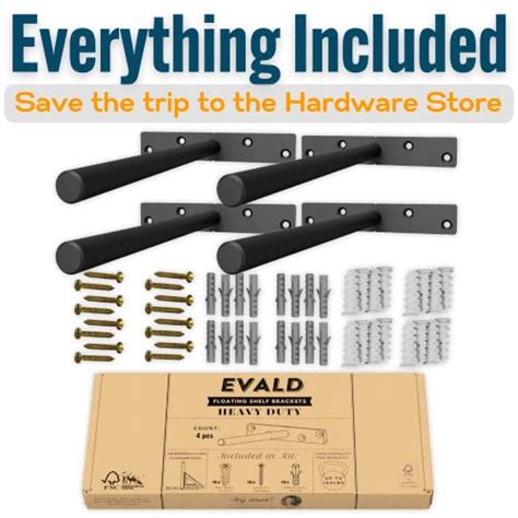 EVALD The Heavy Duty Floating Shelf Bracket Heavy Duty Floating Shelf