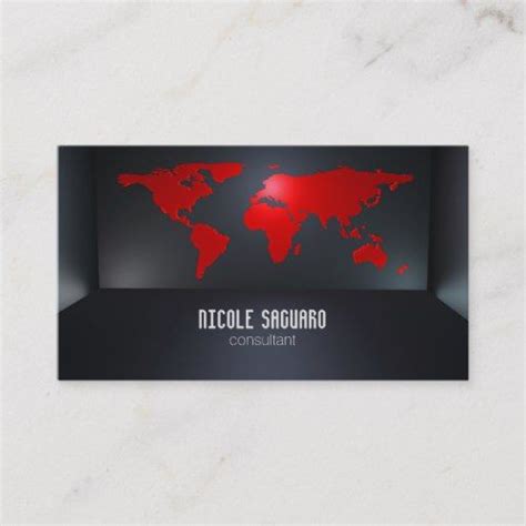 World Map Business Card Business Card Template Design