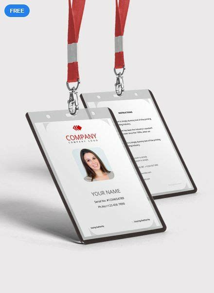 Free Worker Id Card Id Card Template Templates Cards