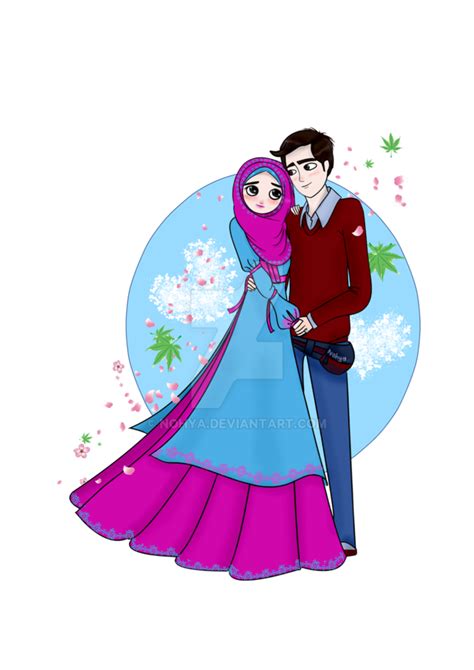 59 Gambar Kartun Muslimah Wedding