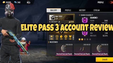 Elite pass is like an event that gives you some missions and you have to complete it and after completion, you can get costumes, gun skins, backpack, and lots of other items. Free Fire Elite Pass 3 Account Review ⁦ ️⁩ استعراض حسابي ...