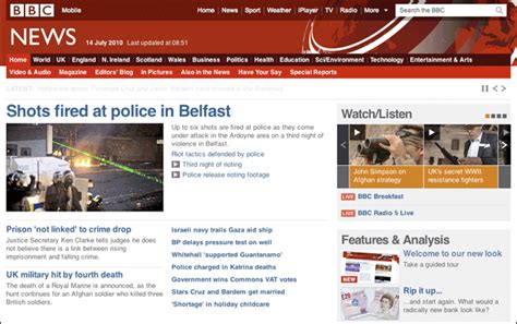 Interested in global news with an impartial perspective? BBC News redesign: Watching the feedback in real-time