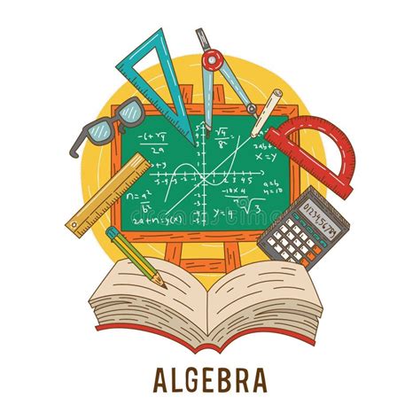 Palabra Art Illustration Del Concepto De La álgebra Ilustración Del