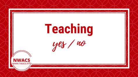 Teaching Yes No — Nwacs