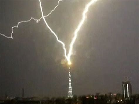 Lightning Strike Hits Russian Tv Tower
