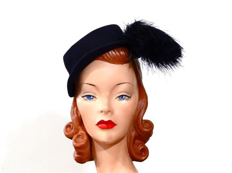 New York Creation Hat Womens Vintage Tilt Hat 1940s Etsy Hats