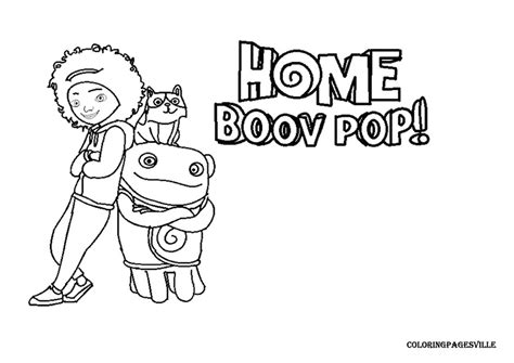Simple free turbo coloring page to print and color. HOME-dreamworks movie | Coloring pages, Color, Coloring books