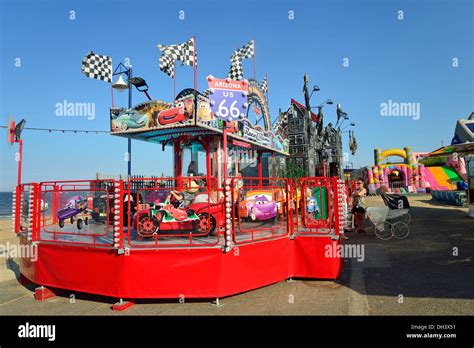 Fairground Ride At Central Amusement Park Beach Promenade Mablethorpe