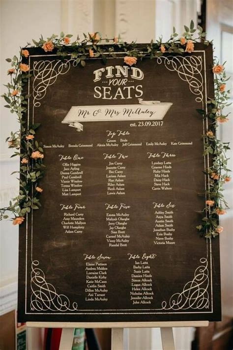 chalkboard wedding seating plan