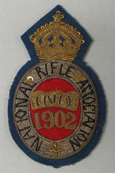 Bullion Badge National Rifle Association Bisley 1902 Won By William
