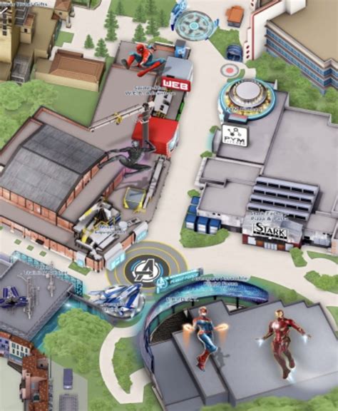 La Carte Virtuelle Davengers Campus Sur Le Plan Du Parc Walt Disney