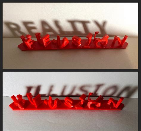 Custom 3d Printed Word Illusions Etsy