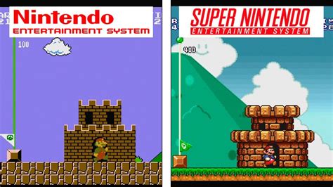 Super Mario Bros Nes Vs Snes Graphics Comparison Youtube