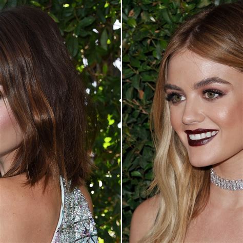 The actress told cosmopolitan.com (during a past facebook live) that she wasn't really able to play with. Lucy Hale's Blonde Hair: Her Colorist Tells the Real Story ...