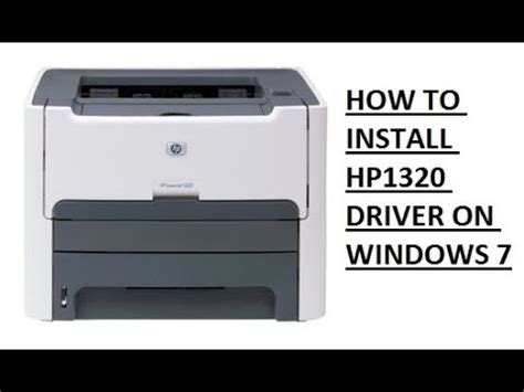.hp laserjet 1320 printer driver on windows 10, windows 7 and windows 8 how to install hp laserjet 1320 printer driver on windows 7 lbp 1320 printer is made by canon and ho has stopped driver support for hp laserjet 1320 on windows and here i am showing you an. How to download and install Hp 1320 driver in windows 7 2018 | Series Online Y Descarga