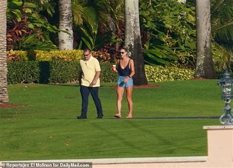 Lara Trump Looks Relaxed In Black Swimsuit While Strolling Across Mar A