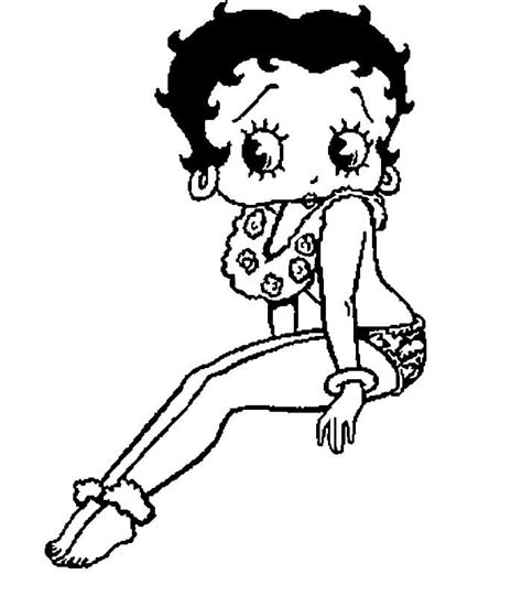 Happy Betty Boop Coloring Page Download Print Or Color Online For Free