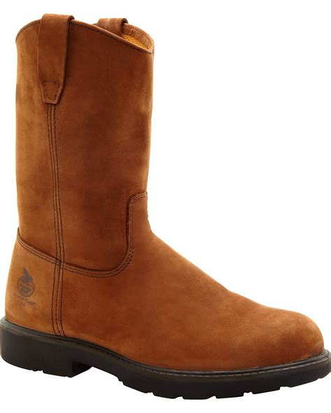 Georgia Boot Georgia Mens Wellington Pull On Work Boot Steel Toe