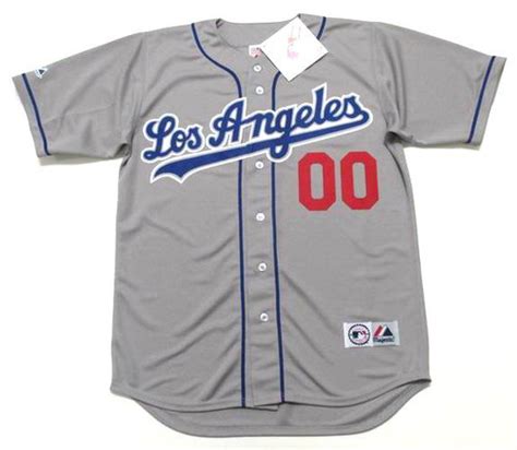 Los Angeles Dodgers 2002 Majestic Throwback Away Jersey Customized Any