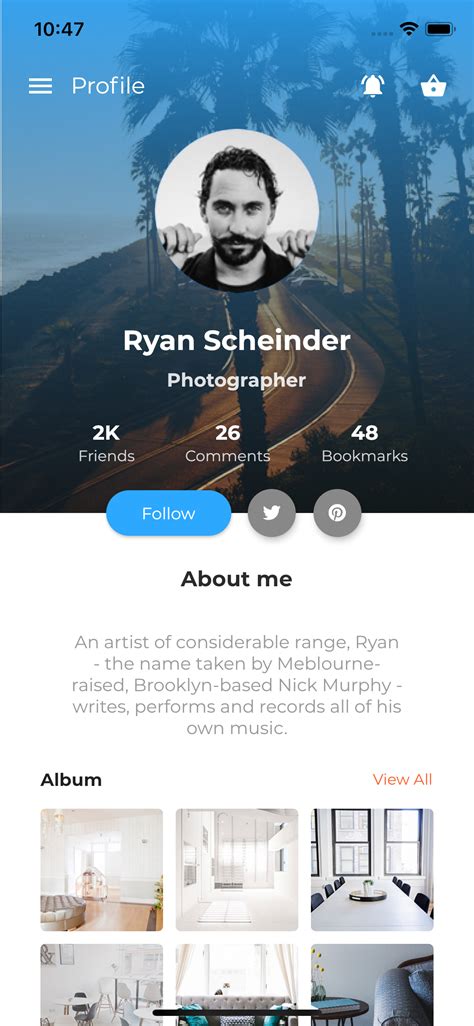Built A Simple User Profile Ui Using Flutter Awesome Vrogue