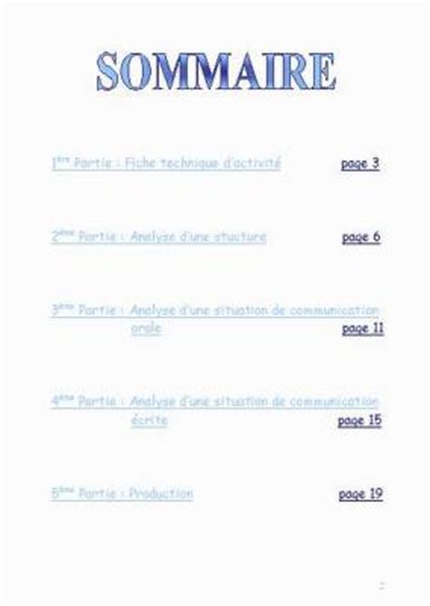 Sommaire - Rapport de stage pour BAC SMS (Sciences Médico...