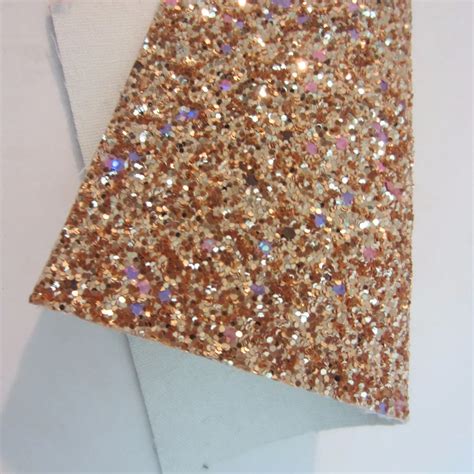 30cm X 134cm Chunky Glitter Gold Mix Leather Fabric 2018 Cn142 In