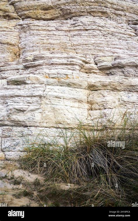 Layers Of Sandstone Rock Formed During The Eocene Period That Make Up