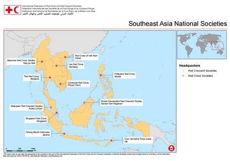 A map of the National Societies in Southeast Asia - Maps | Resilience ...