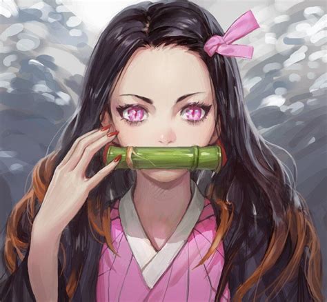 Cool The Anime Girl With Bamboo On Mouth Ideas