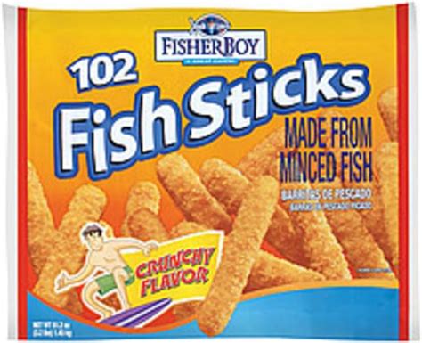 Fisher Boy Crunchy Flavor 102 Ct Fish Sticks 512 Oz Nutrition