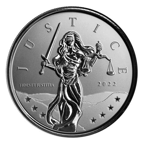 2022 Gibraltar Lady Justice 1 Oz Silver Coin