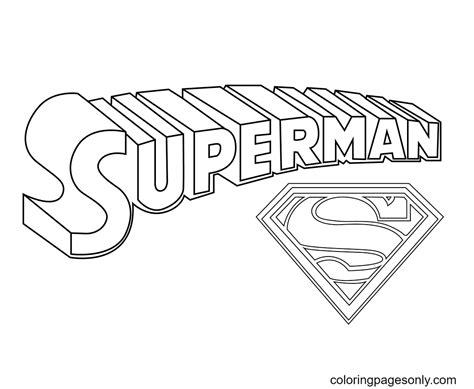 Free Superman Logo Coloring Pages