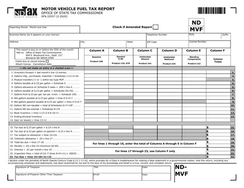 Form ND-MVF (SFN22937) - Fill Out, Sign Online and Download Fillable