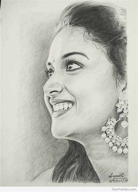 Great Pencil Sketch Of Anushka Shetty | DesiPainters.com
