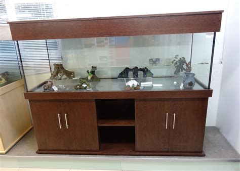 Aquarium sets from stock in different sizes. Tropical aquarium 72"x24"x24" with outer shelf cabinet ...