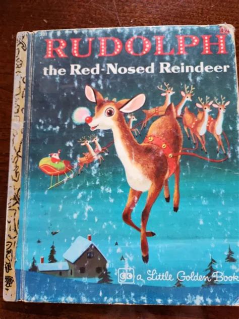 Rudolph The Red Nosed Reindeer Adapted From Robt May 1976 Little Golden Books 410 Picclick