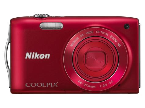 Slim Nikon Coolpix S3300 Red