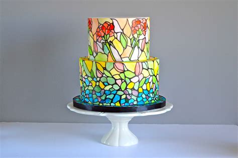 Stained Glass Inspired Cake I Did For My Final Assignment Cake Desserts Food