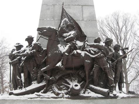 Snowy Walk Around The Virginia Monument Gettysburg Daily