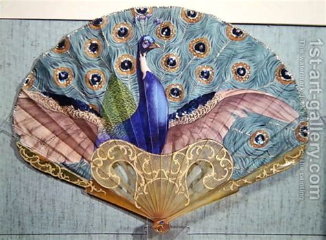 Peacock Fan Circa 1905 For Sale 1st Art Gallery Hand Fan Vintage