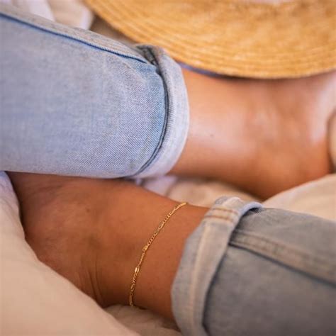 This Dainty K Gold Chain Anklet Is Perfect For Women Or Men That Want