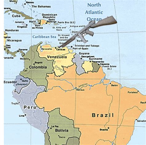 Venezuela Map In World Map Travelsfinderscom